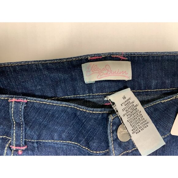 New Ultra Denim Girls Size 16 R Beaded Embellished Flare Jeans GM0956 Lapis - Picture 6 of 6